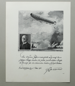 Patriotik Blatt / Ferdinand Graf Zeppelin / Deutsches Reich / Luftschiff / 1917 / 1. Weltkrieg 1.WK WWI